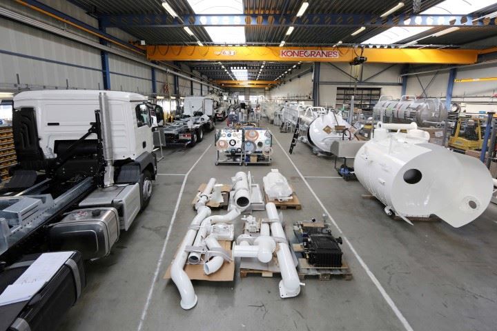 Vacuum truck factory KOKS Group in Alkmaar, The Netherlands