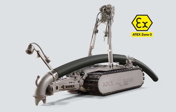 cleaning robot atex zone 0 koks adex l logo